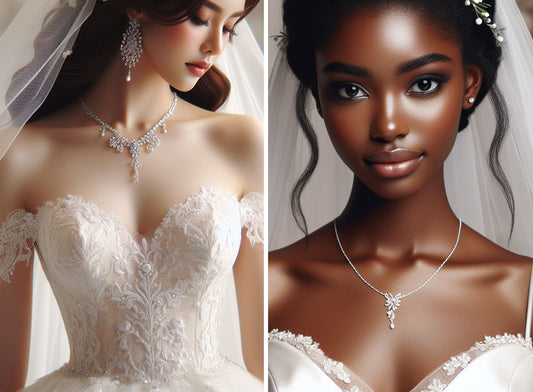 Quels Bijoux Mettre en Fonction de la forme et du style de ta Robe de Mariée? Le guide Complet pour bien choisir.