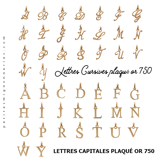 B - Pendentif Lettres Alphabétiques (Argent 925 ou Plaqué Or)