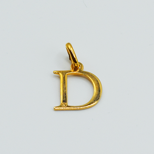 D - Pendentif Lettres Alphabétiques (Argent 925 ou Plaqué Or)