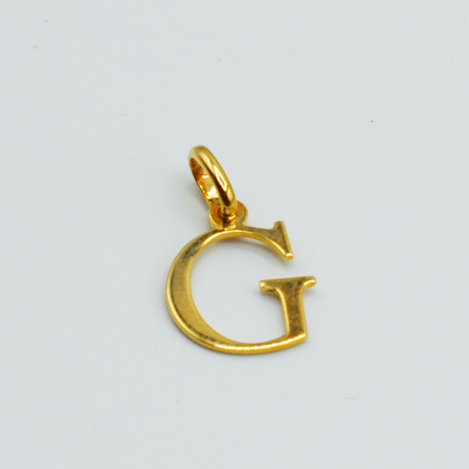 G - Pendentif Lettres Alphabétiques (Argent 925 ou Plaqué Or)