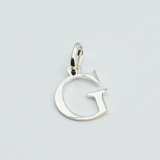 G - Pendentif Lettres Alphabétiques (Argent 925 ou Plaqué Or)