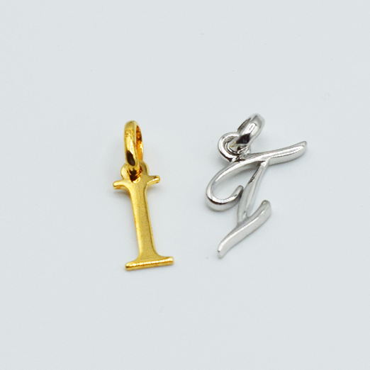 I - Pendentif Lettres Alphabétiques (Argent 925 ou Plaqué Or)