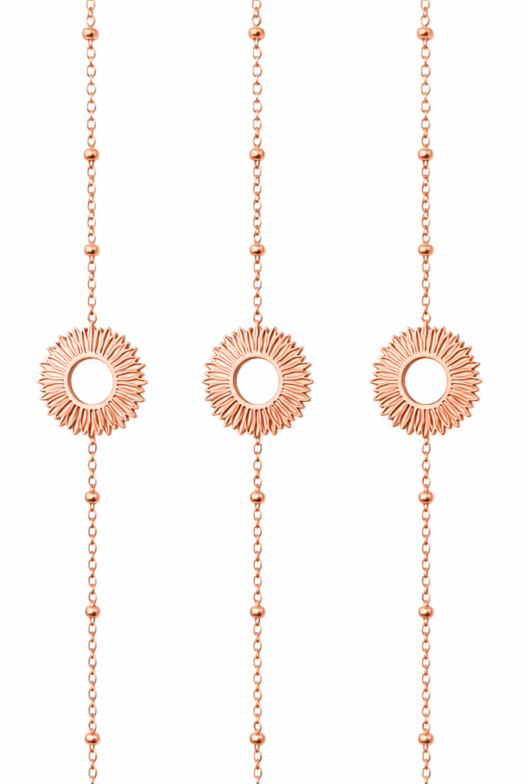 Acier - Bracelet tournesol à billes