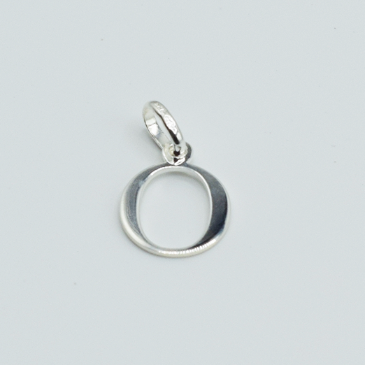 O - Pendentif Lettres Alphabétiques (Argent 925 ou Plaqué Or)