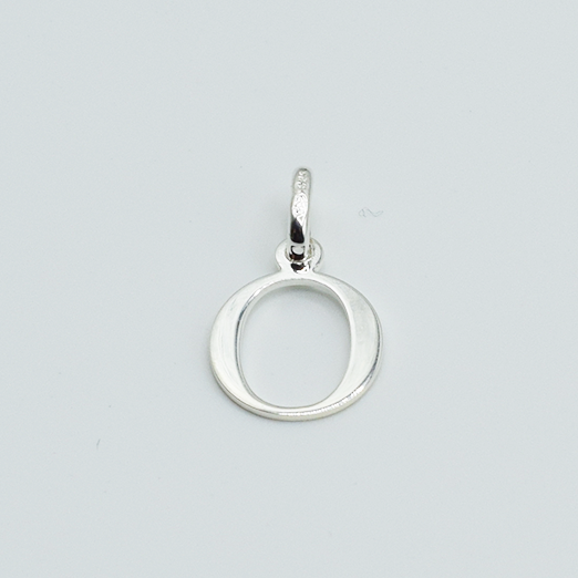 O - Pendentif Lettres Alphabétiques (Argent 925 ou Plaqué Or)