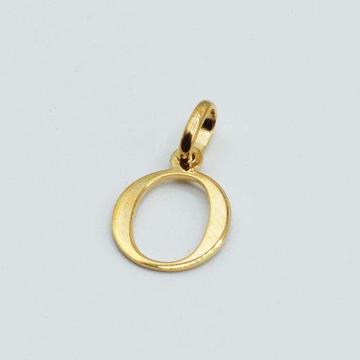 O - Pendentif Lettres Alphabétiques (Argent 925 ou Plaqué Or)
