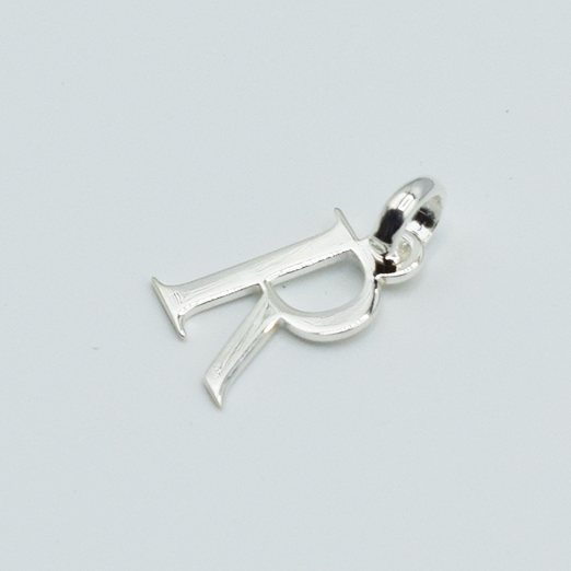 R - Pendentif Lettres Alphabétiques (Argent 925 ou Plaqué Or)