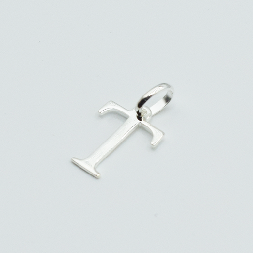 T - Pendentif Lettres Alphabétiques (Argent 925 ou Plaqué Or)