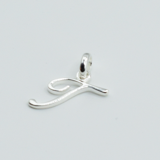 T - Pendentif Lettres Alphabétiques (Argent 925 ou Plaqué Or)