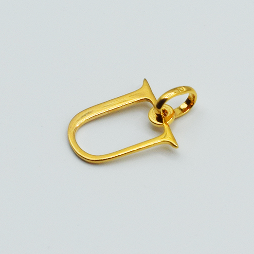 U - Pendentif Lettres Alphabétiques (Argent 925 ou Plaqué Or)
