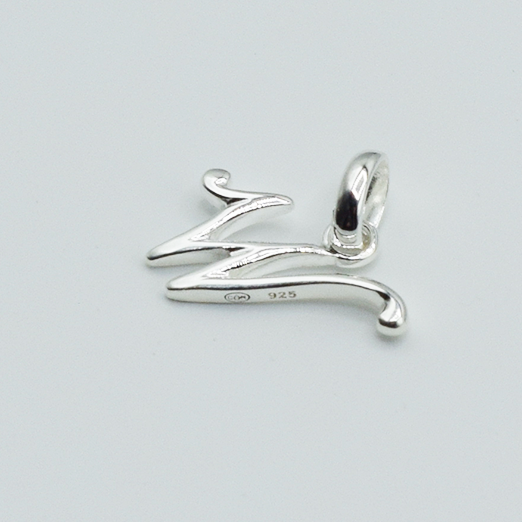 W - Pendentif Lettres Alphabétiques (Argent 925 ou Plaqué Or)