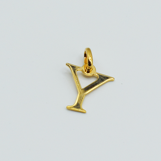 Y - Pendentif Lettres Alphabétiques (Argent 925 ou Plaqué Or)