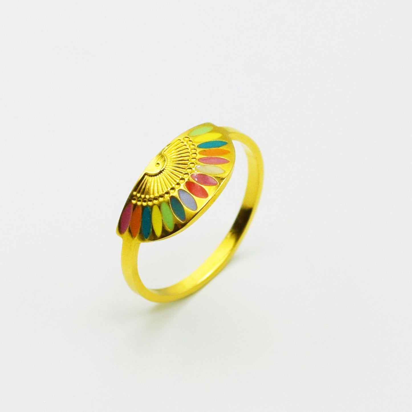 ACIER INOXYDABLE - Bague Arc En Ciel