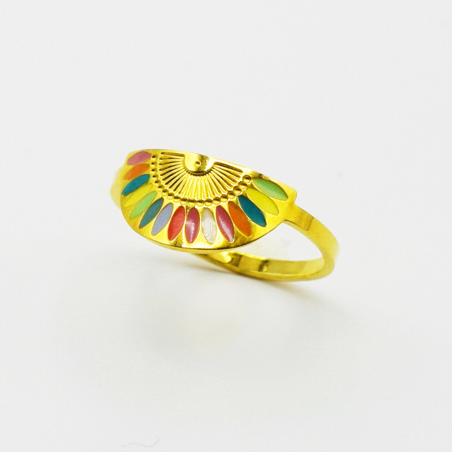 ACIER INOXYDABLE - Bague Arc En Ciel