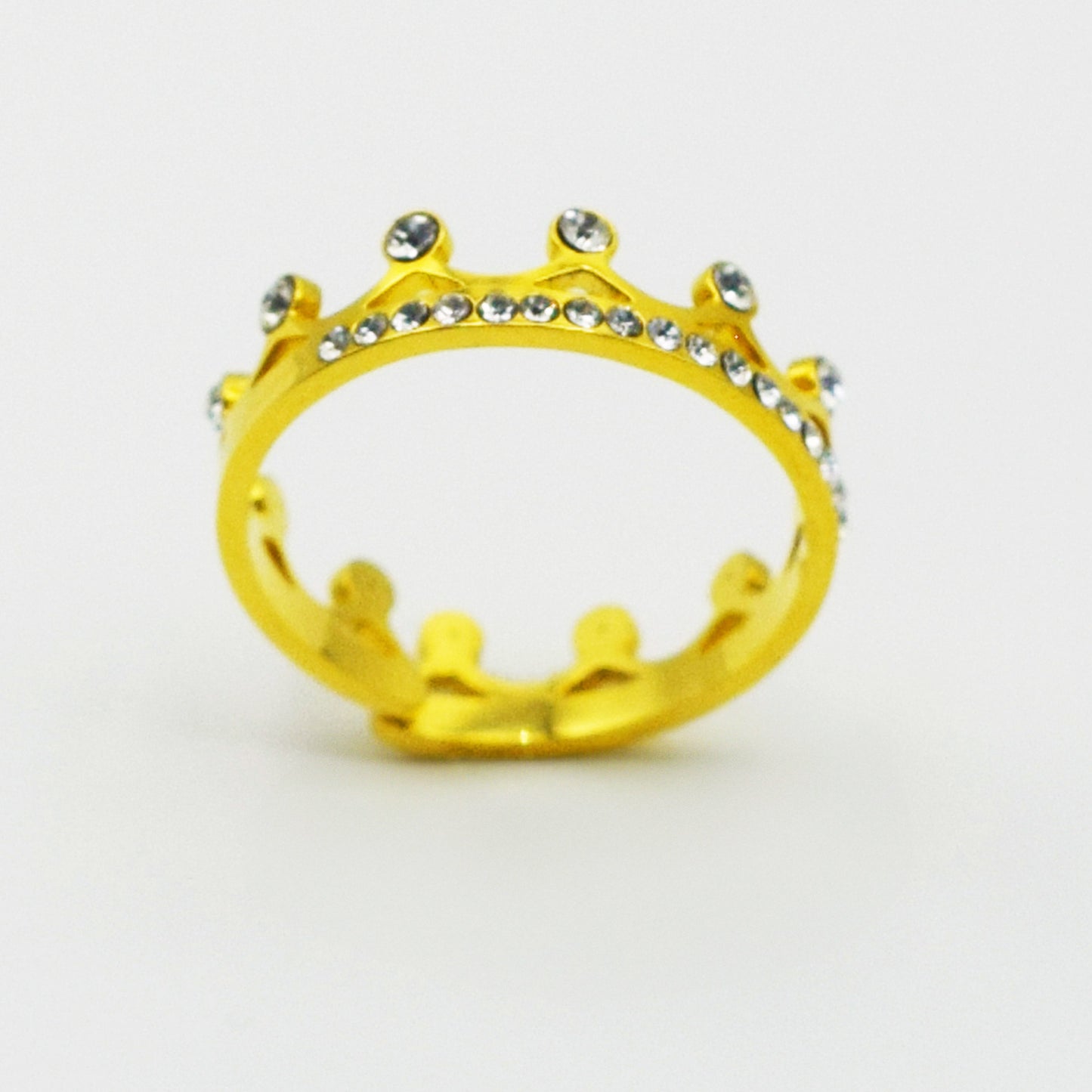 ACIER INOXYDABLE - Bague Ajustable Princesse Strass