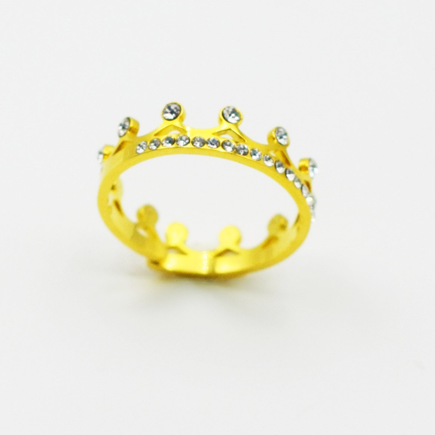 ACIER INOXYDABLE - Bague Ajustable Princesse Strass