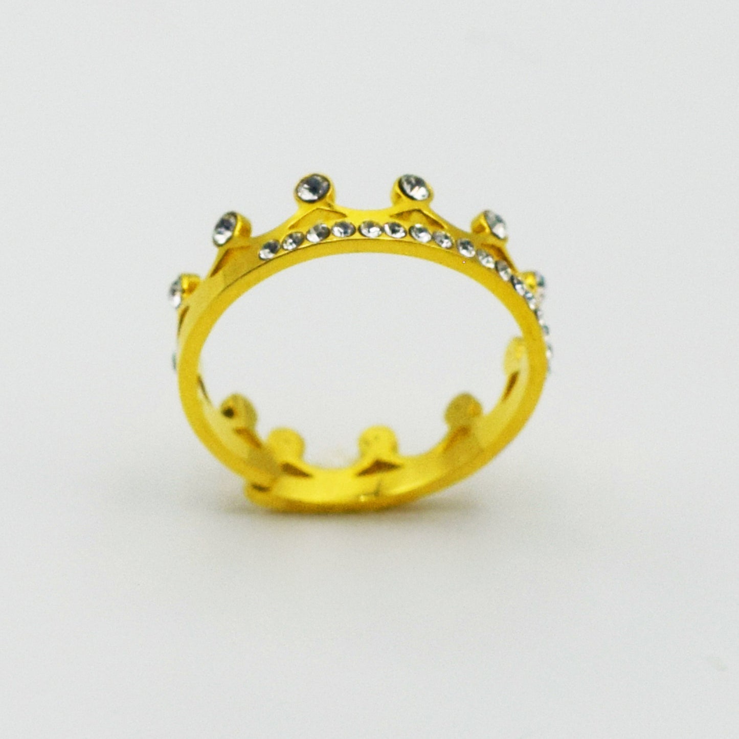 ACIER INOXYDABLE - Bague Ajustable Princesse Strass