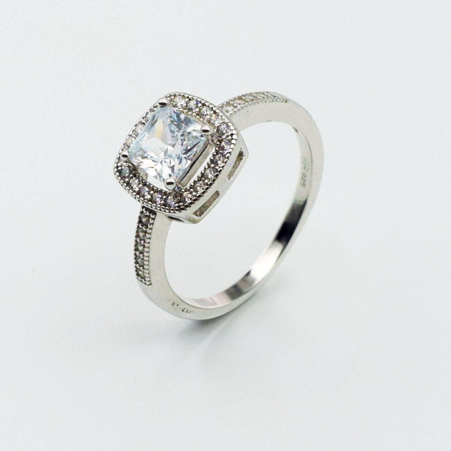 ARGENT 925 - Bague Solitaire SARAH