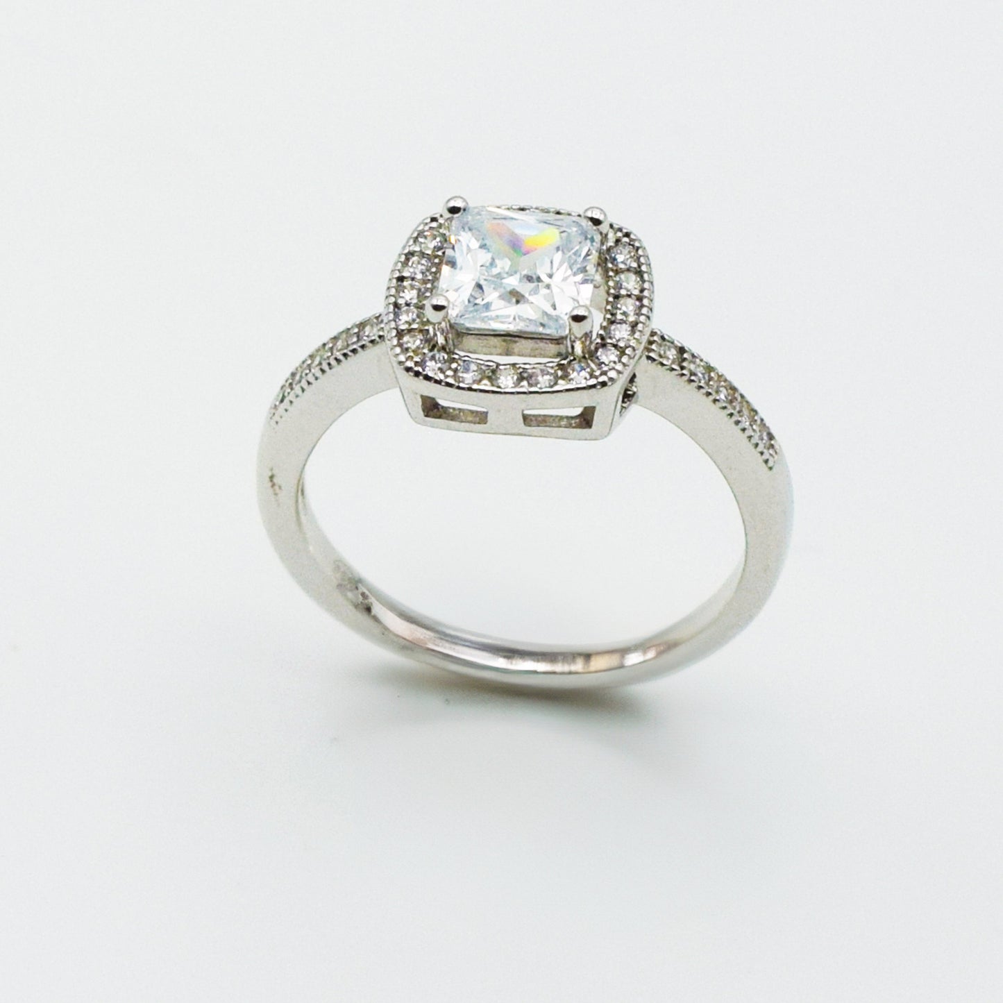 ARGENT 925 - Bague Solitaire SARAH