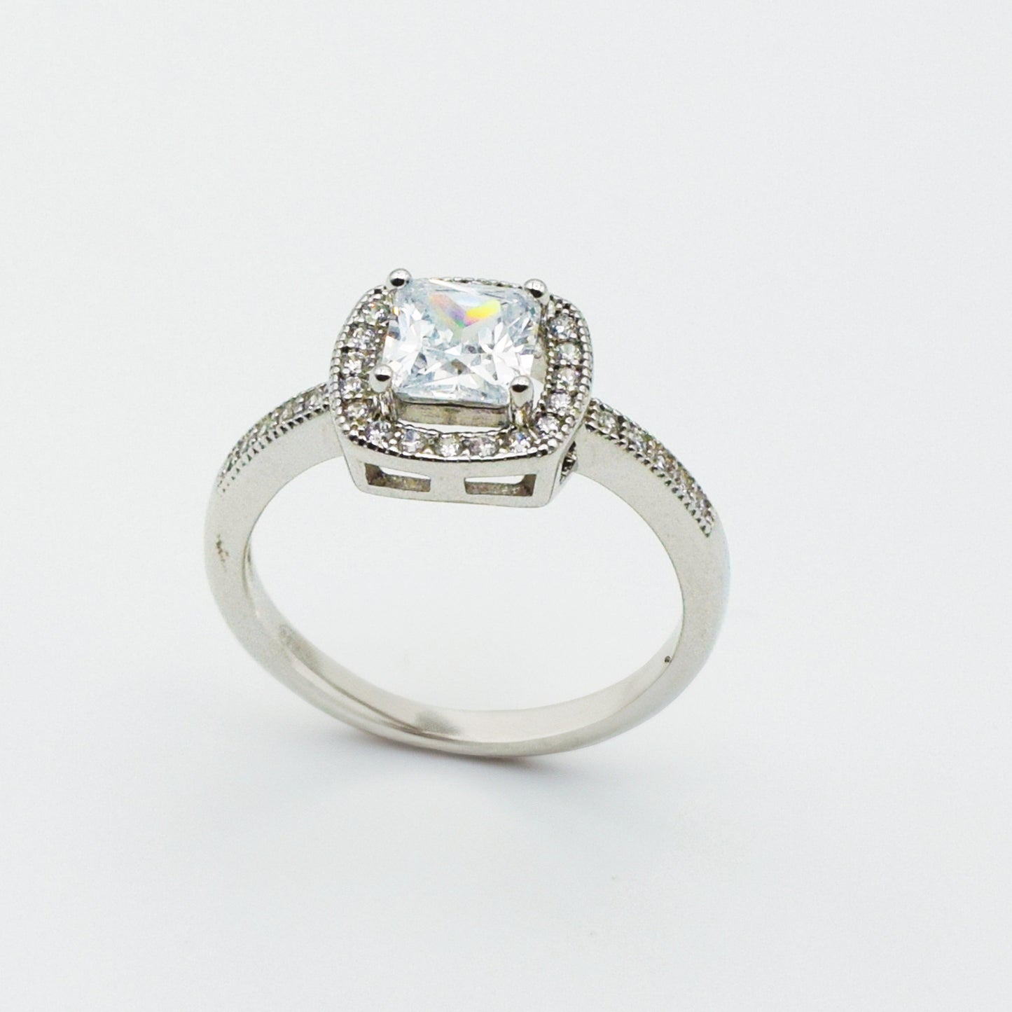 ARGENT 925 - Bague Solitaire SARAH