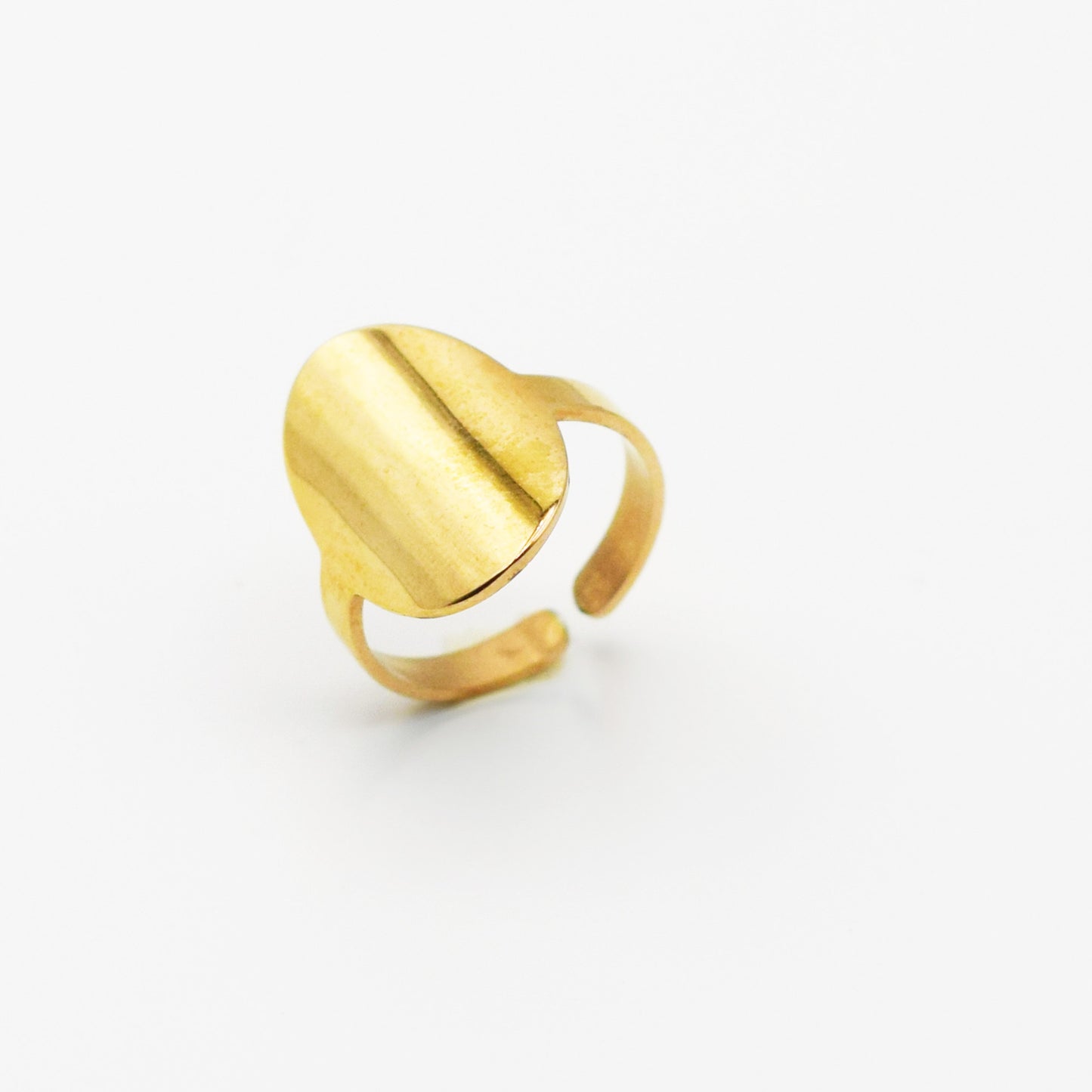 ACIER INOXYDABLE - Bague Ajustable Ovale