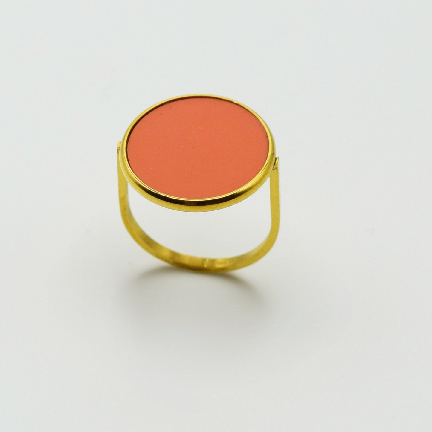 ACIER INOXYDABLE - Bague Ronde Corail
