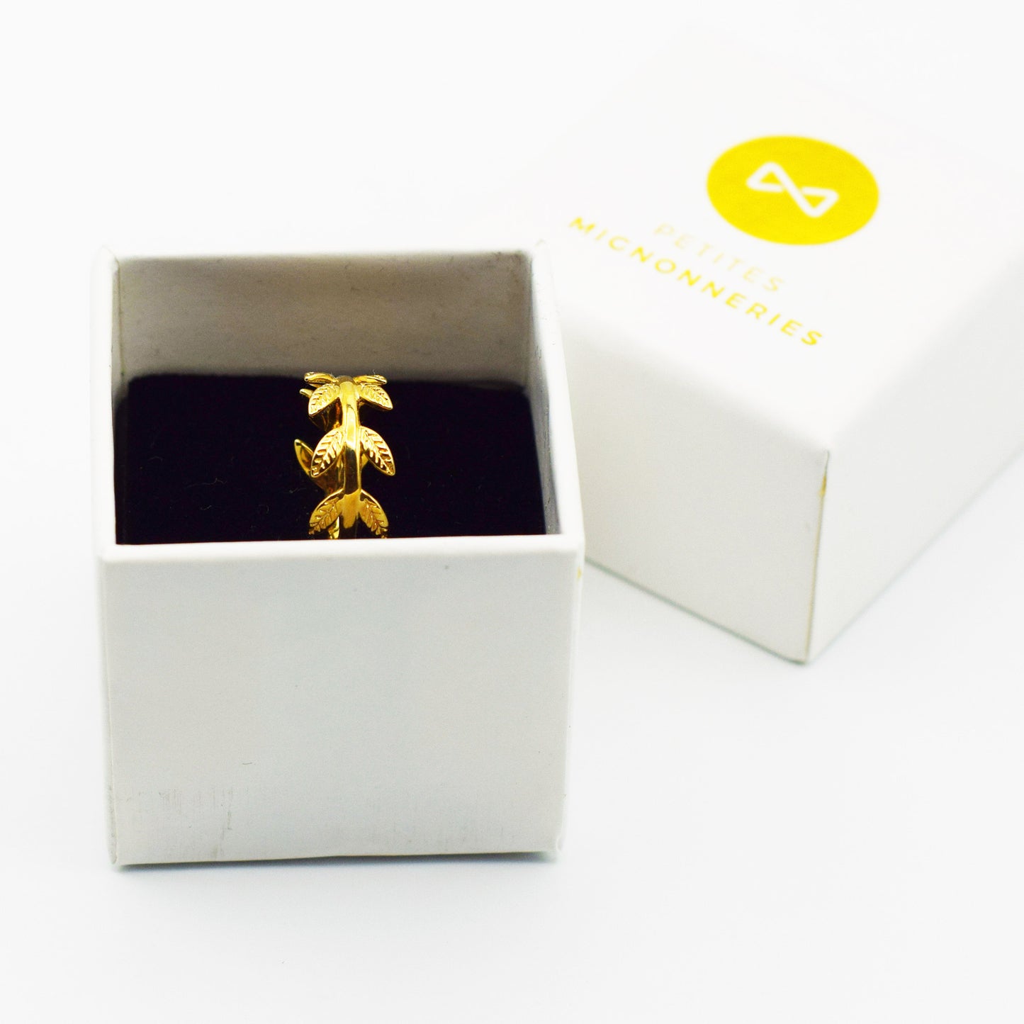 PLAQUÉ OR - Bague PHYLLIS Petites Feuilles d'Or