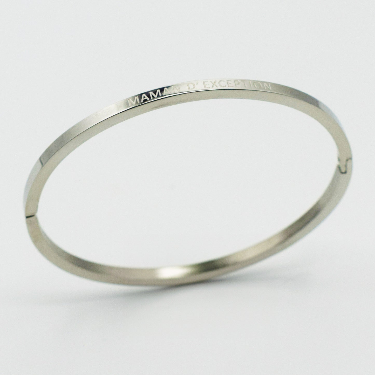 ACIER INOXYDABLE - Bracelet joncgravé "Maman d'exception"