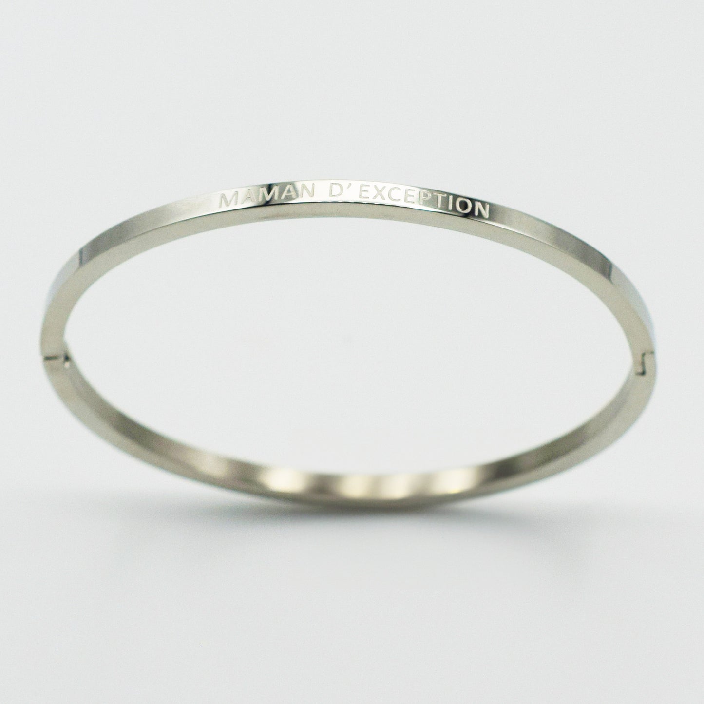 ACIER INOXYDABLE - Bracelet joncgravé "Maman d'exception"