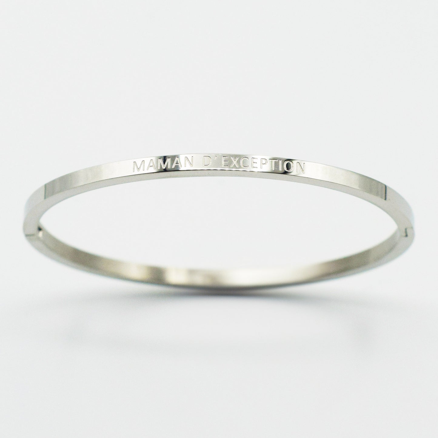 ACIER INOXYDABLE - Bracelet joncgravé "Maman d'exception"