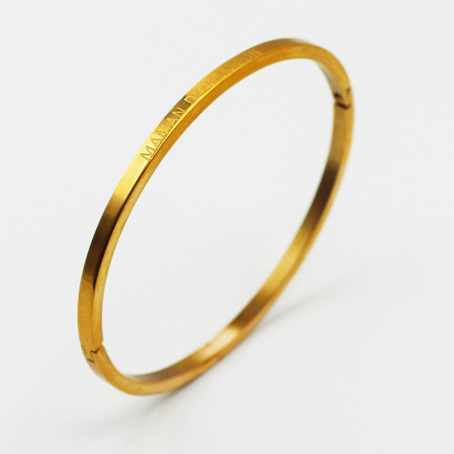 ACIER INOXYDABLE - Bracelet joncgravé "Maman d'exception"