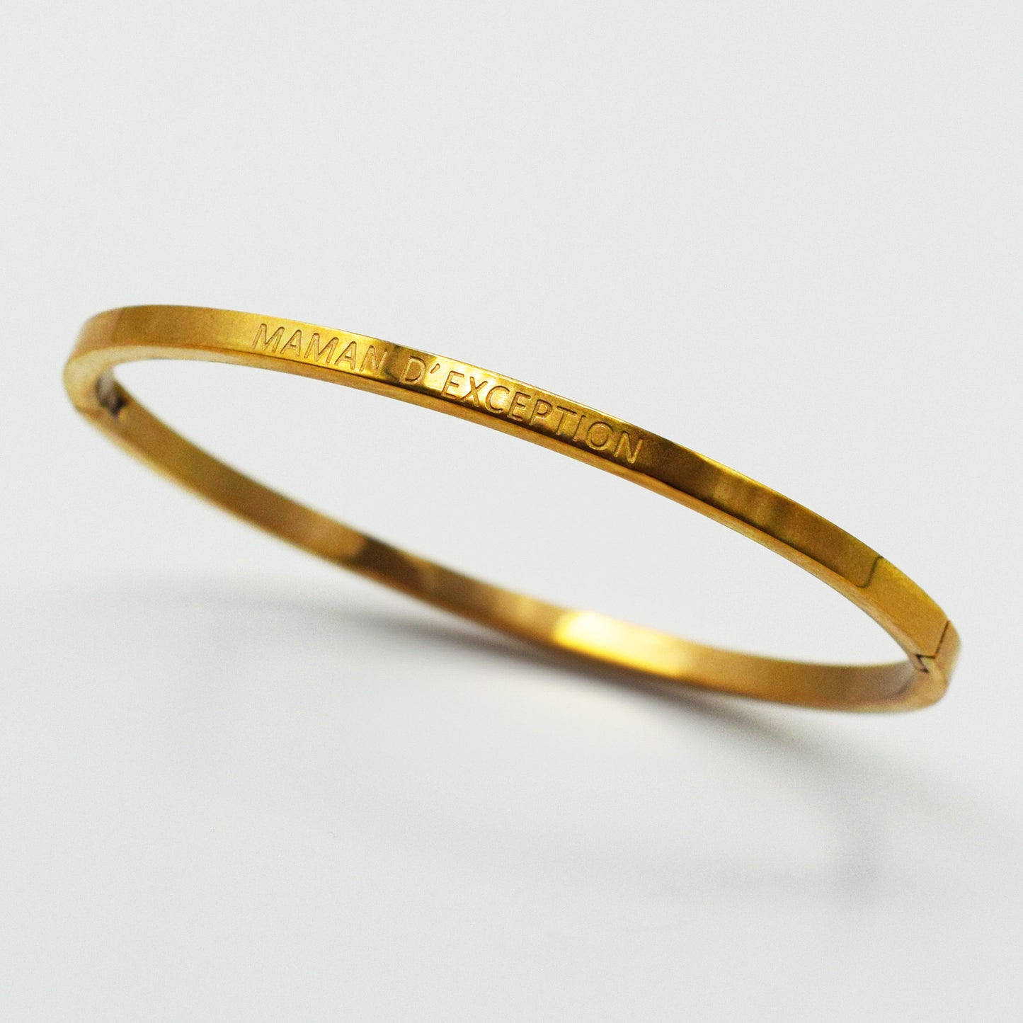 ACIER INOXYDABLE - Bracelet joncgravé "Maman d'exception"