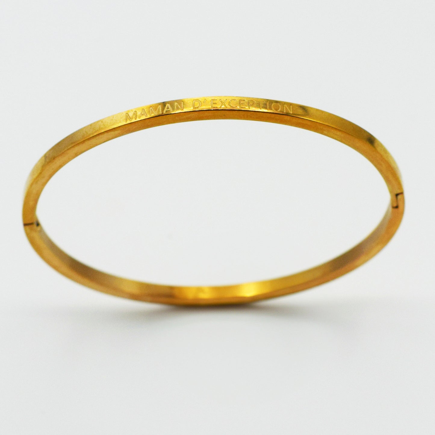 ACIER INOXYDABLE - Bracelet joncgravé "Maman d'exception"