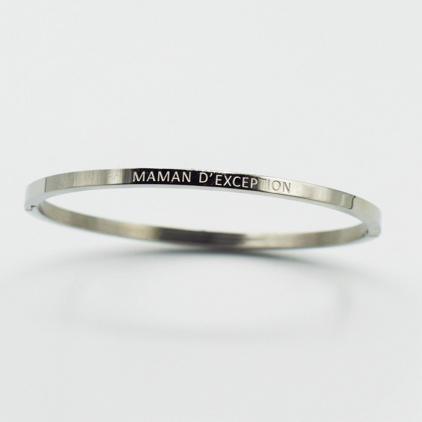 ACIER INOXYDABLE - Bracelet joncgravé "Maman d'exception"