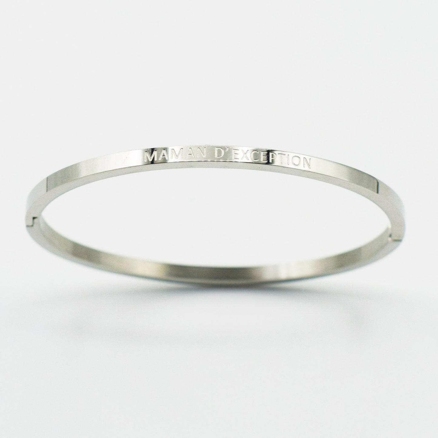ACIER INOXYDABLE - Bracelet joncgravé "Maman d'exception"