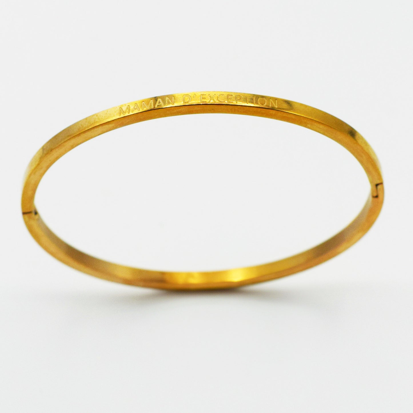 ACIER INOXYDABLE - Bracelet joncgravé "Maman d'exception"