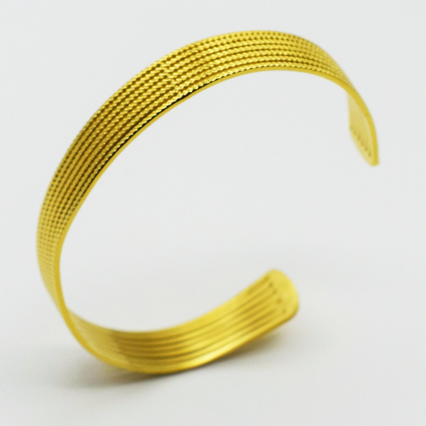 ACIER INOXYDABLE - Bracelet Jonc Anneaux Torsadés