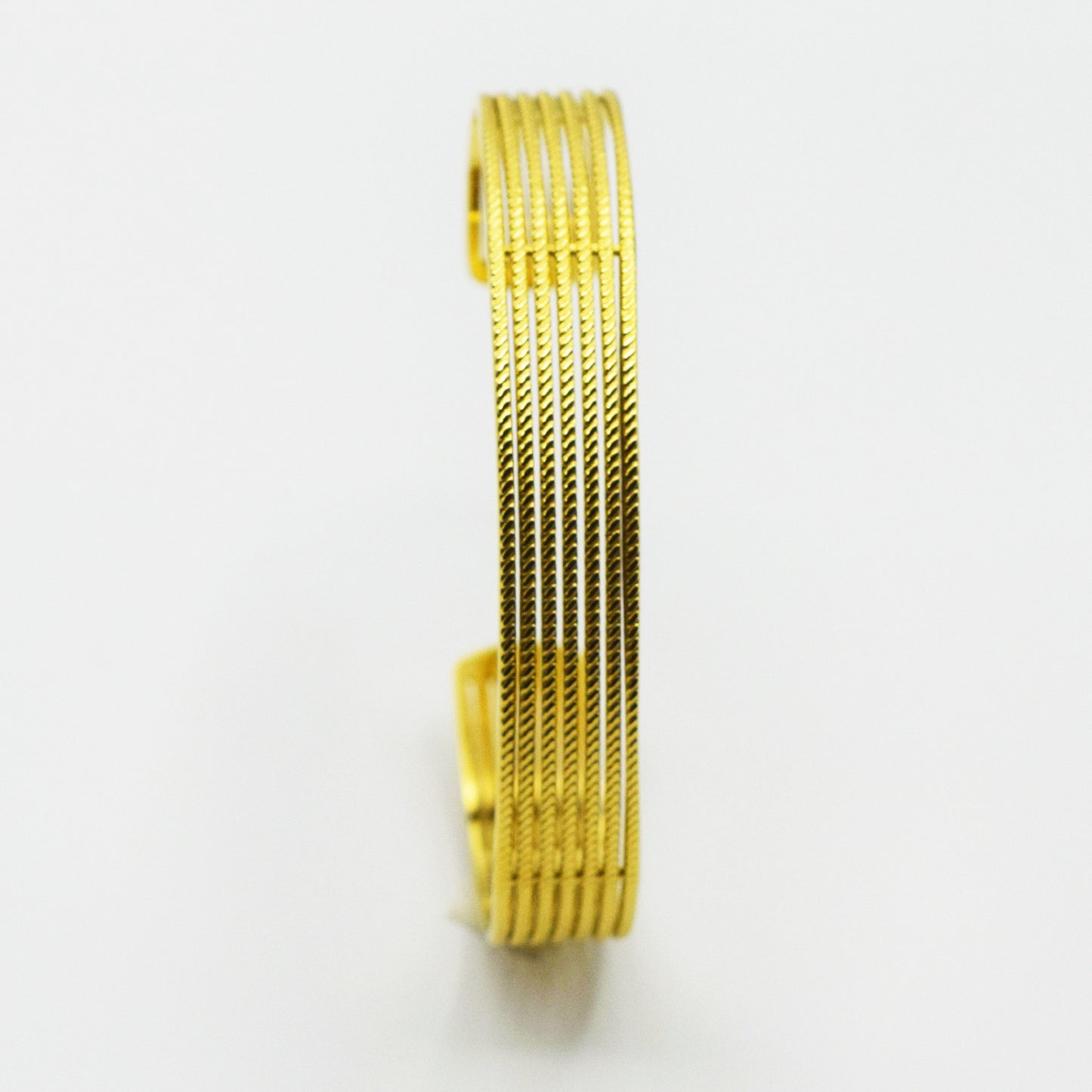 ACIER INOXYDABLE - Bracelet Jonc Anneaux Torsadés