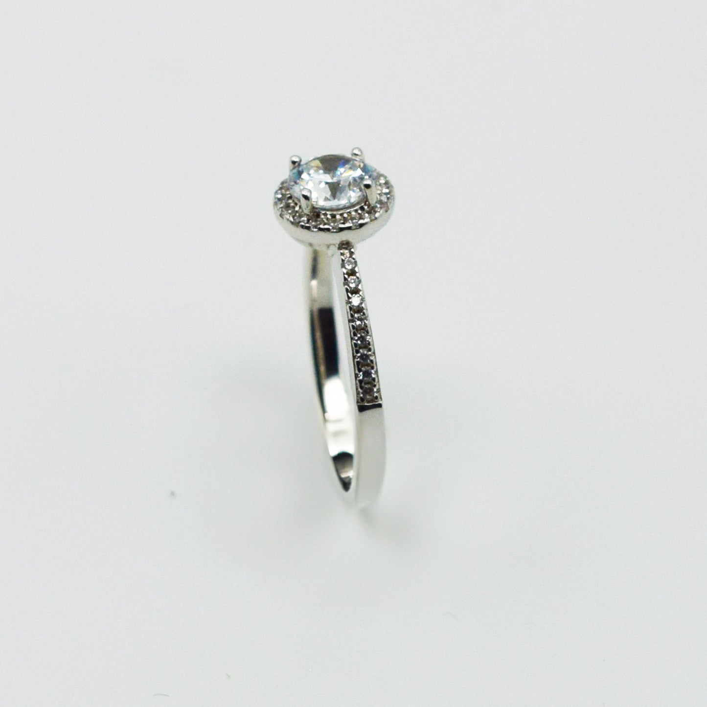 ARGENT 925 - Bague Alliance Solitaire Maria