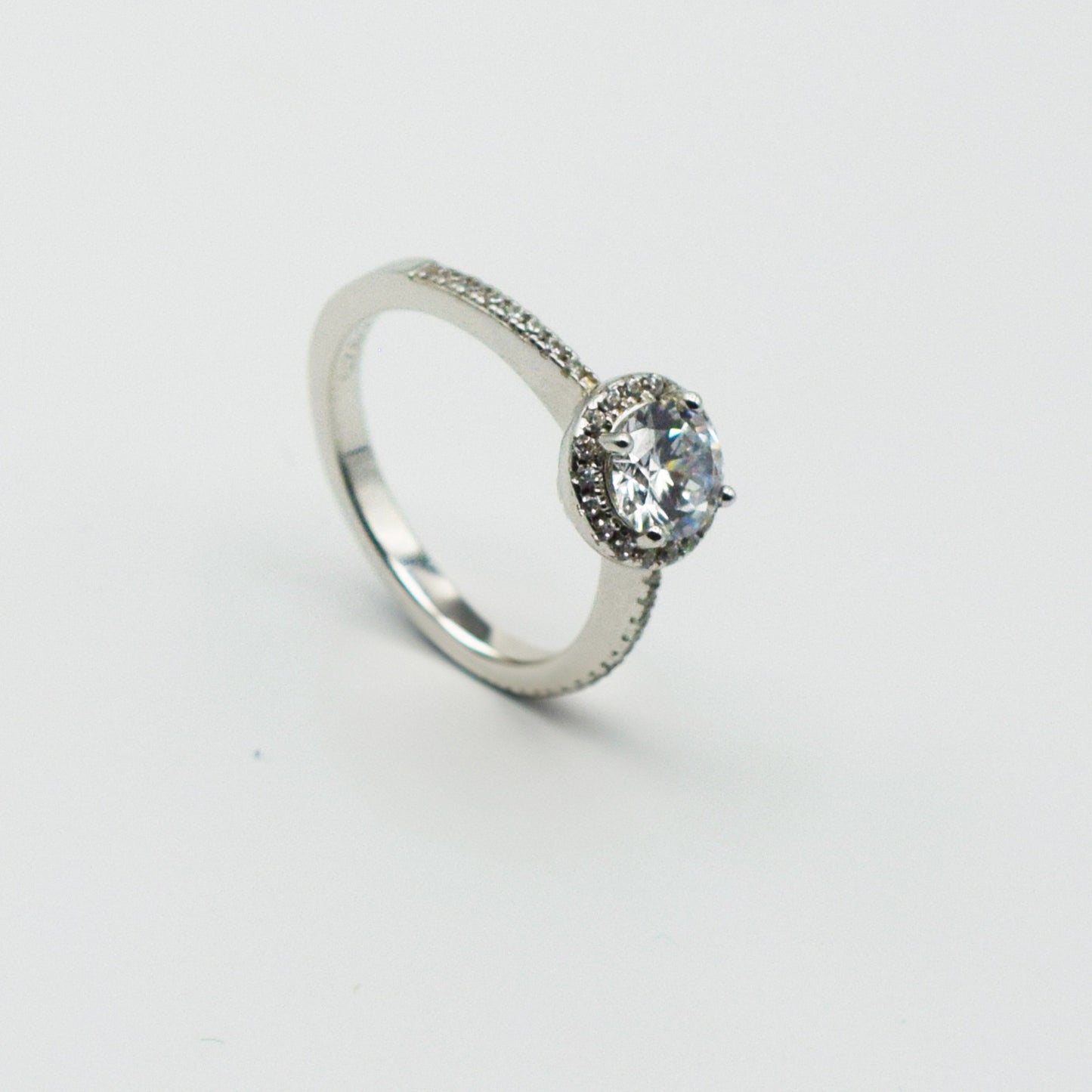 ARGENT 925 - Bague Alliance Solitaire Maria