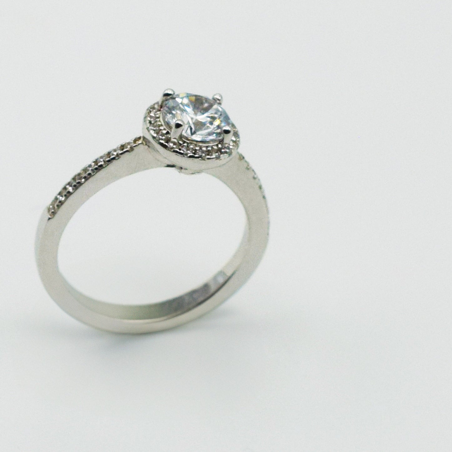 ARGENT 925 - Bague Alliance Solitaire Maria