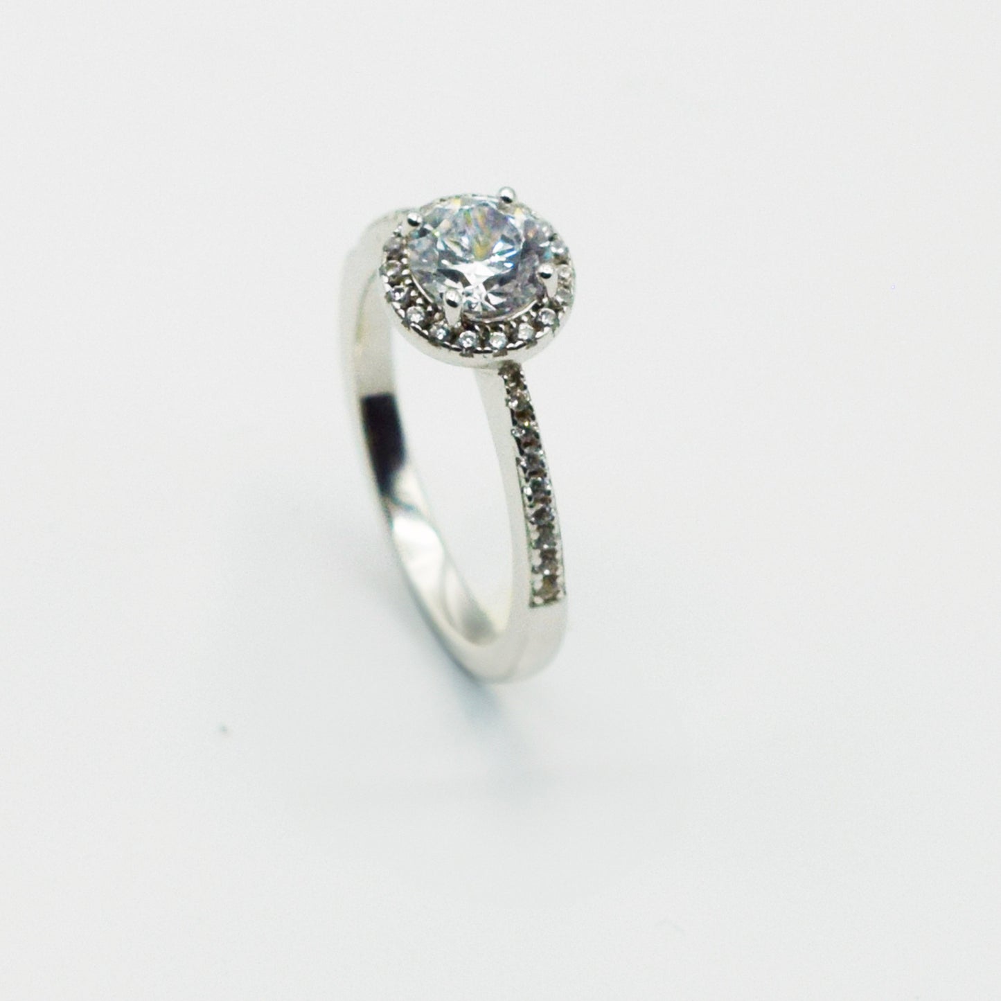 ARGENT 925 - Bague Alliance Solitaire Maria