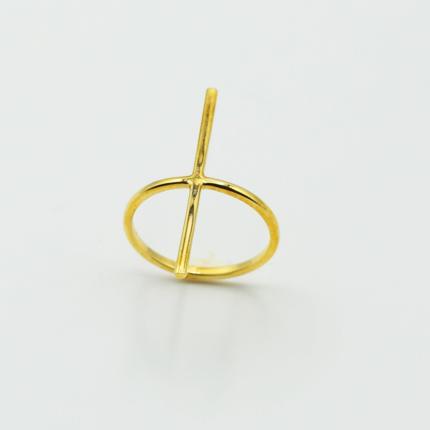 PLAQUÉ OR - Bague LILLY Croix