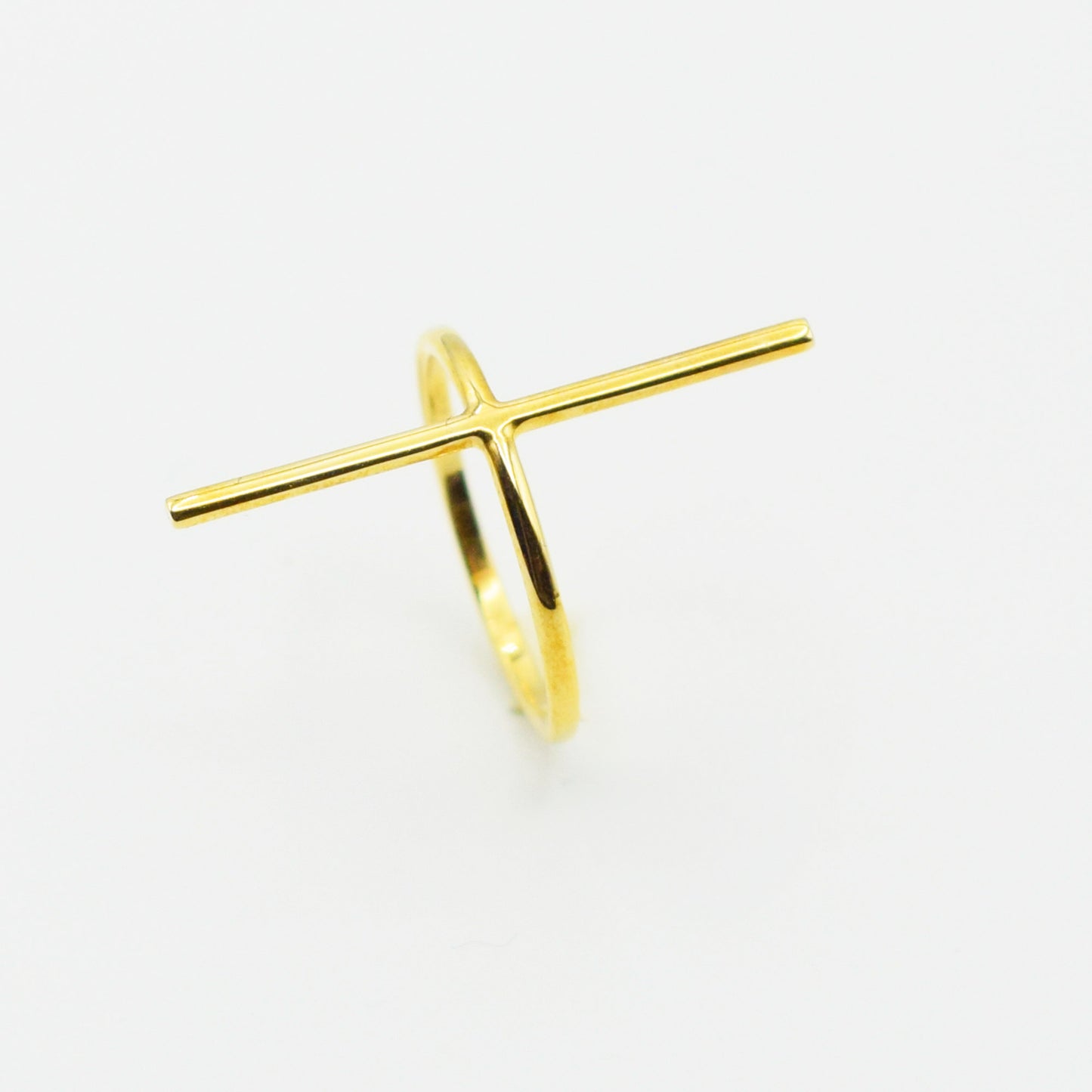 PLAQUÉ OR - Bague LILLY Croix