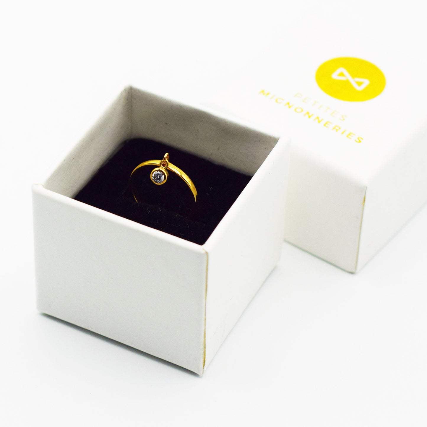 PLAQUÉ OR - Bague THAIS Zirconium Suspendu