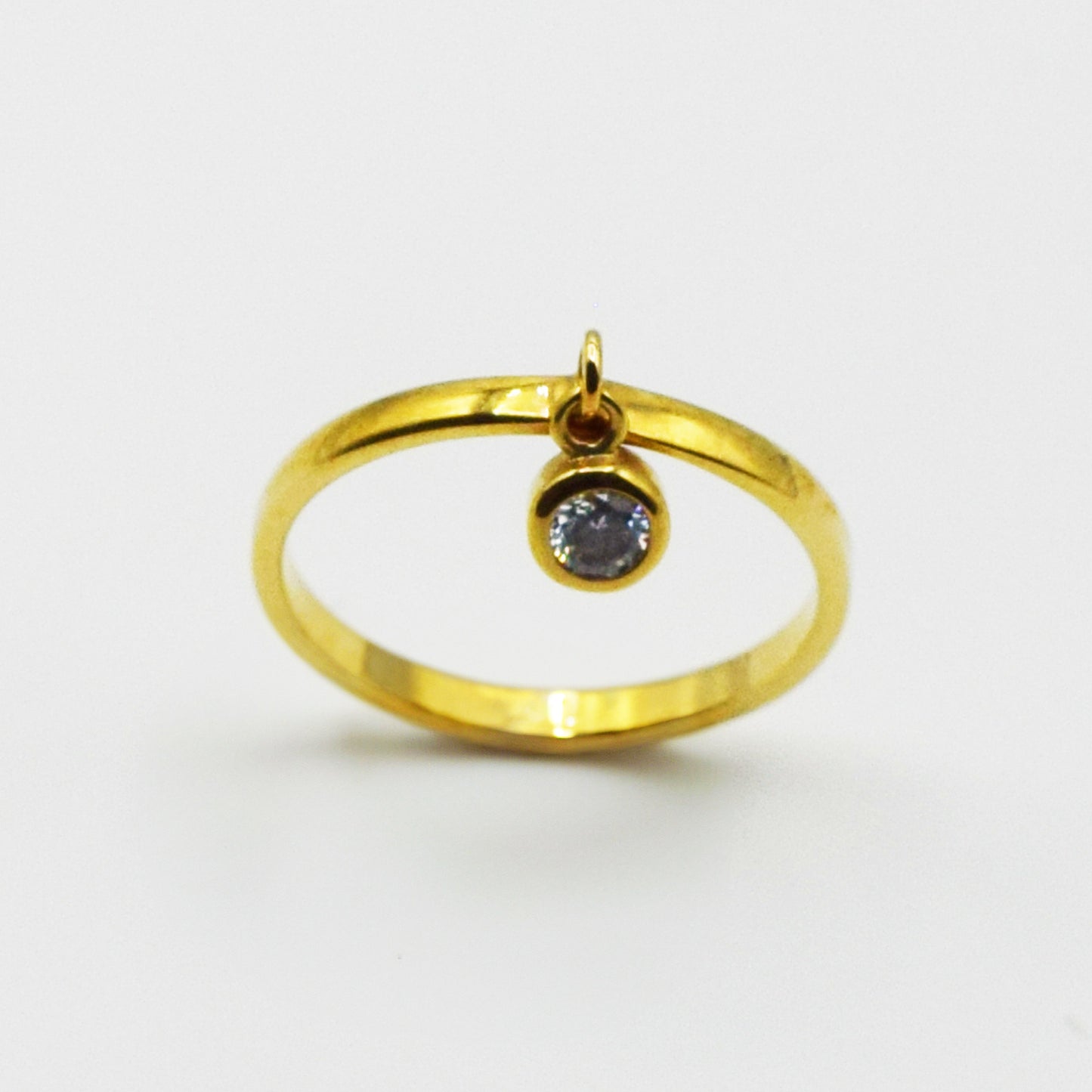 PLAQUÉ OR - Bague THAIS Zirconium Suspendu