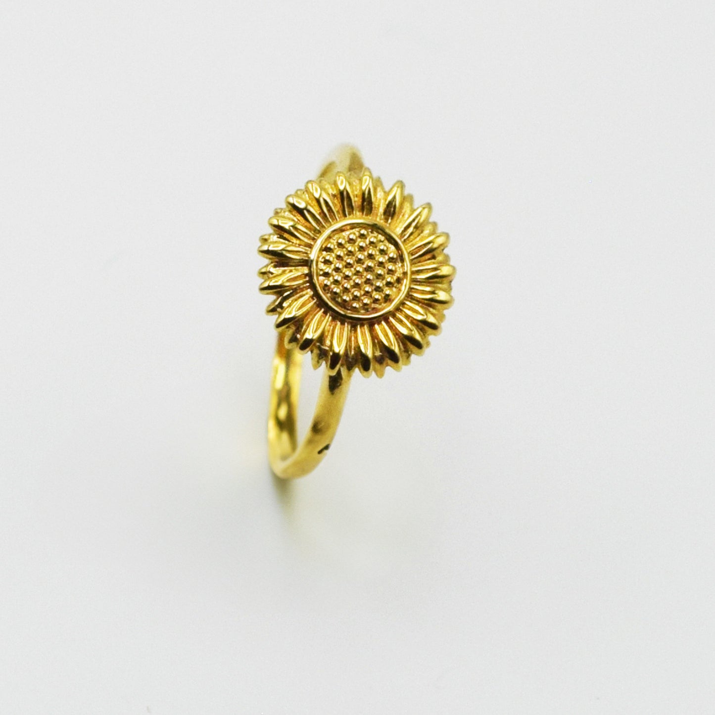 PLAQUÉ OR - Bague FLORA Tournesol (Sunflower)