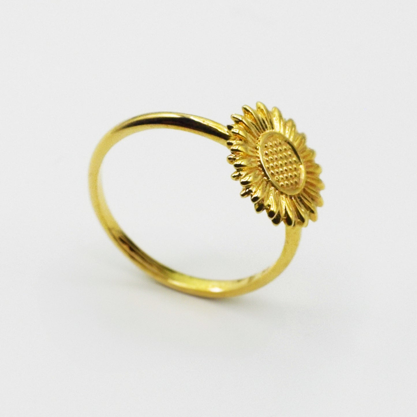 PLAQUÉ OR - Bague FLORA Tournesol (Sunflower)