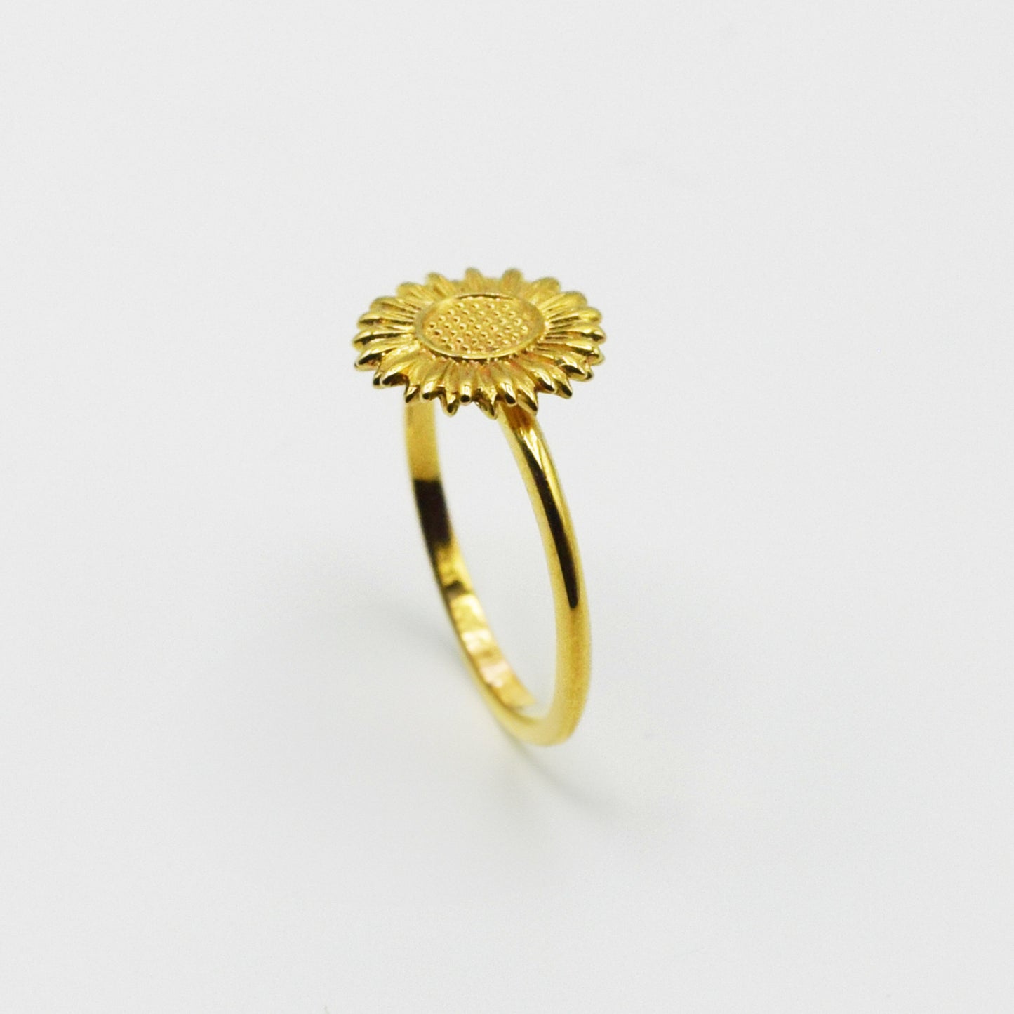 PLAQUÉ OR - Bague FLORA Tournesol (Sunflower)