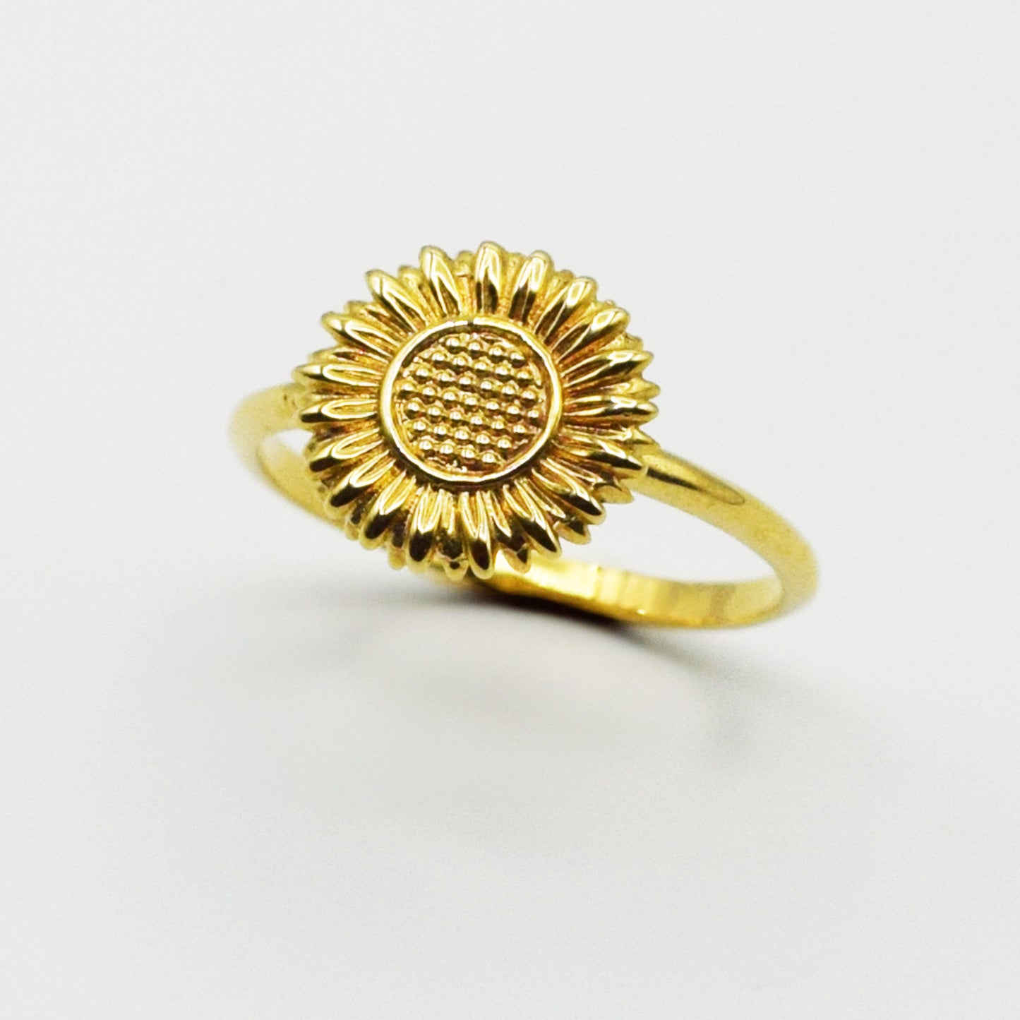 PLAQUÉ OR - Bague FLORA Tournesol (Sunflower)